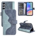 For Samsung Galaxy A05s Stitching Horizontal Flip Leather Phone Case(Blue)