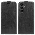 For Samsung Galaxy A15 R64 Texture Vertical Flip Leather Phone Case(Black)