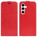 For Samsung Galaxy S24 5G R64 Texture Vertical Flip Leather Phone Case(Red)