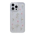 For iPhone 15 Pro Max Gypsophila Flowers Pattern TPU Protective Phone Case(Pink)