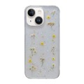 For iPhone 15 Plus Gypsophila Flowers Pattern TPU Protective Phone Case(Yellow)