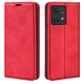 For Motorola Edge 40 Neo Retro-skin Magnetic Suction Leather Phone Case(Red)