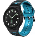 For Samsung Galaxy watch 5 Golf Edition Curved Texture Silicone Watch Band(Black+Blue)