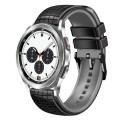 For Samsung Galaxy Watch 4 / 4 Classic 20mm Mesh Two Color Silicone Watch Band(Black Gray)