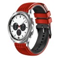 For Samsung Galaxy Watch 4 / 4 Classic 20mm Mesh Two Color Silicone Watch Band(Red Black)