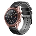 For Samsung Galaxy Watch3 41mm 20mm Mesh Two Color Silicone Watch Band(Black Gray)