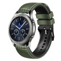 For Samsung Watch Gear S3 Classic 22mm Mesh Two Color Silicone Watch Band(Black Gray)