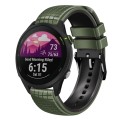 For Garmin Forerunner 255 22mm Mesh Two Color Silicone Watch Band(Black Gray)