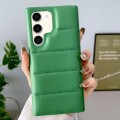 For Samsung Galaxy S22 5G Down Jacket Airbag Shockproof Phone Case(Green)