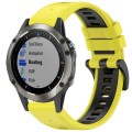 For Garmin Fenix 5X Sapphire / GPS / Plus Sports Two-Color Quick Release Silicone Watch Band(Yellow+
