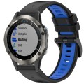 For Garmin Fenix 5X Sapphire / GPS / Plus Sports Two-Color Quick Release Silicone Watch Band(Black+B