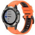 For Garmin Fenix 5X Sapphire / GPS / Plus Sports Two-Color Quick Release Silicone Watch Band(Orange+
