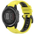 For Garmin Fenix 3 / Fenix 3 HR / Sapphire Sports Two-Color Quick Release Silicone Watch Band(Yellow