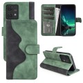 For Motolora Edge 40 Neo Stitching Horizontal Flip Leather Phone Case(Green)