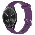 For Garmin Vivomove Sport 20mm Diamond Textured Silicone Watch Band(Purple)