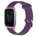 For Garmin Venu SQ 20mm Diamond Textured Silicone Watch Band(Purple)