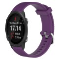 For Garmin Forerunner 245 20mm Diamond Textured Silicone Watch Band(Purple)