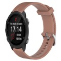 For Garmin Forerunner 245 20mm Diamond Textured Silicone Watch Band(Brown)