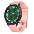 For Samsung Galaxy Watch 6 Classic 47mm 20mm Diamond Textured Silicone Watch Band(Pink)