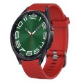 For Samsung Galaxy Watch 6 Classic 47mm 20mm Diamond Textured Silicone Watch Band(Red)