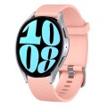 For Samsung Galaxy Watch 6 44mm 20mm Diamond Textured Silicone Watch Band(Pink)