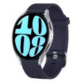 For Samsung Galaxy Watch 6 44mm 20mm Diamond Textured Silicone Watch Band(Midnight Blue)