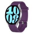 For Samsung Galaxy Watch 6 44mm 20mm Diamond Textured Silicone Watch Band(Purple)