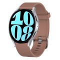 For Samsung Galaxy Watch 6 44mm 20mm Diamond Textured Silicone Watch Band(Brown)