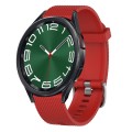 For Samsung Galaxy Watch 6 Classic 43mm 20mm Diamond Textured Silicone Watch Band(Red)