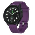 For Samsung Galaxy watch 5 Pro Golf Edition 20mm Diamond Textured Silicone Watch Band(Purple)