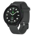 For Samsung Galaxy watch 5 Golf Edition 20mm Diamond Textured Silicone Watch Band(Dark Grey)