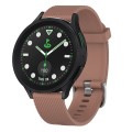 For Samsung Galaxy watch 5 Golf Edition 20mm Diamond Textured Silicone Watch Band(Brown)