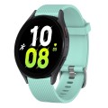 For Samsung Galaxy Watch 5 44mm 20mm Diamond Textured Silicone Watch Band(Teal)