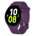 For Samsung Galaxy Watch 5 44mm 20mm Diamond Textured Silicone Watch Band(Purple)