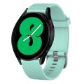 For Samsung Galaxy Watch 4 44mm 20mm Diamond Textured Silicone Watch Band(Teal)