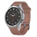 For Samsung  Galaxy Watch 4 Classic 46mm 20mm Diamond Textured Silicone Watch Band(Brown)