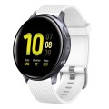 For Samsung Galaxy Watch Active 2 44mm 20mm Diamond Textured Silicone Watch Band(White)