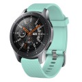 For Samsung Galaxy Watch 42mm 20mm Diamond Textured Silicone Watch Band(Teal)