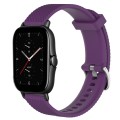 For Amazfit GTS 2E 20mm Diamond Textured Silicone Watch Band(Purple)