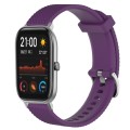 For Amazfit GTS 20mm Diamond Textured Silicone Watch Band(Purple)