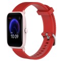 For Amazfit Pop Pro 20mm Diamond Textured Silicone Watch Band(Red)