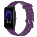 For Amazfit Pop 20mm Diamond Textured Silicone Watch Band(Purple)