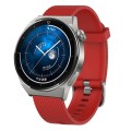 For Huawei Watch GT3 Pro 43mm 20mm Diamond Textured Silicone Watch Band(Red)