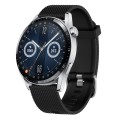 For Huawei Watch GT3 42mm 20mm Diamond Textured Silicone Watch Band(Black)