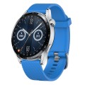 For Huawei Watch GT3 42mm 20mm Diamond Textured Silicone Watch Band(Sky Blue)