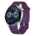 For Huawei Watch GT3 42mm 20mm Diamond Textured Silicone Watch Band(Purple)