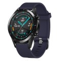 For Huawei Watch GT2 42mm 20mm Diamond Textured Silicone Watch Band(Midnight Blue)