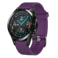 For Huawei Watch GT2 42mm 20mm Diamond Textured Silicone Watch Band(Purple)