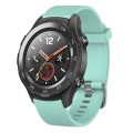 For Huawei Watch 2 20mm Diamond Textured Silicone Watch Band(Teal)
