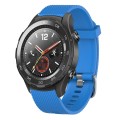 For Huawei Watch 2 20mm Diamond Textured Silicone Watch Band(Sky Blue)
